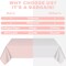 6-Pack Light Pink Plastic Tablecloths – 54 x 108 Inch Disposable Scalloped Edge Spring Table Covers, Waterproof PEVA Rectangular Table Overlay for Girls Birthday, Bridal Baby Shower, and Tea Party